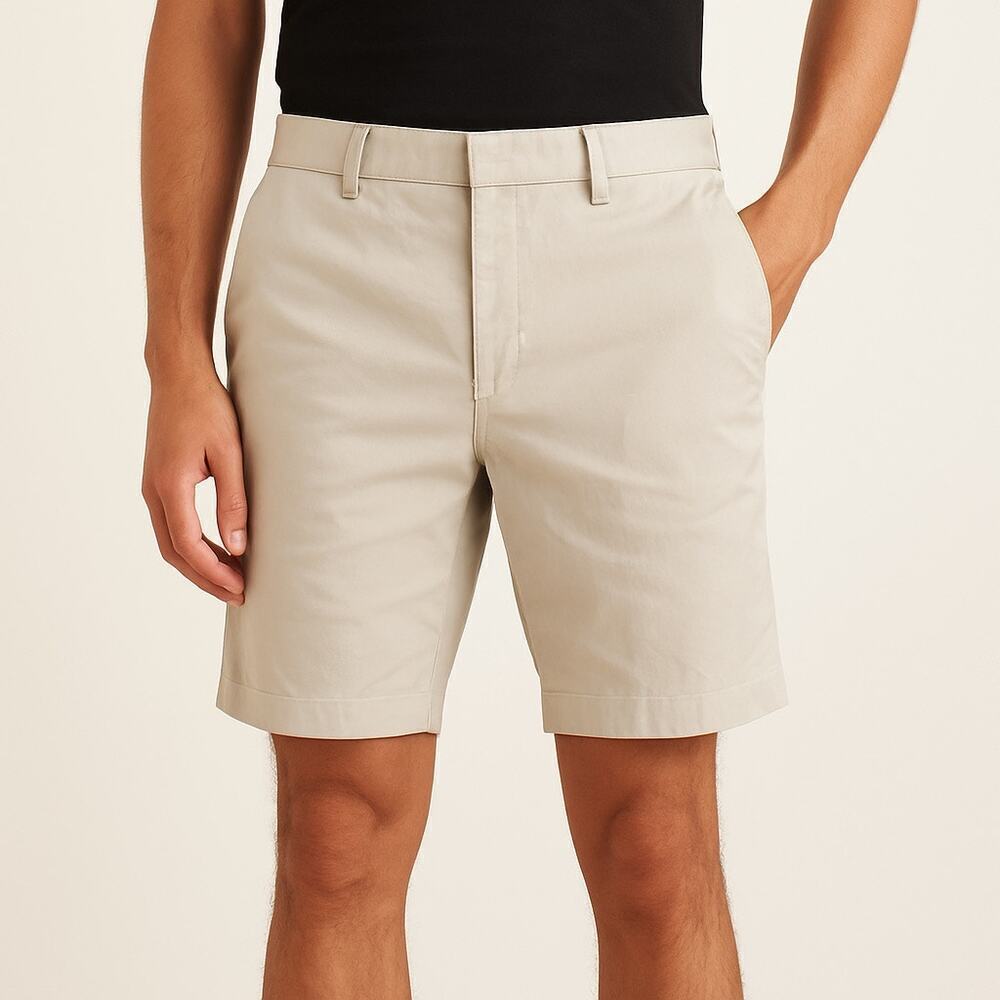Theory Men’s Cotton Blend Shorts Beige Size 33